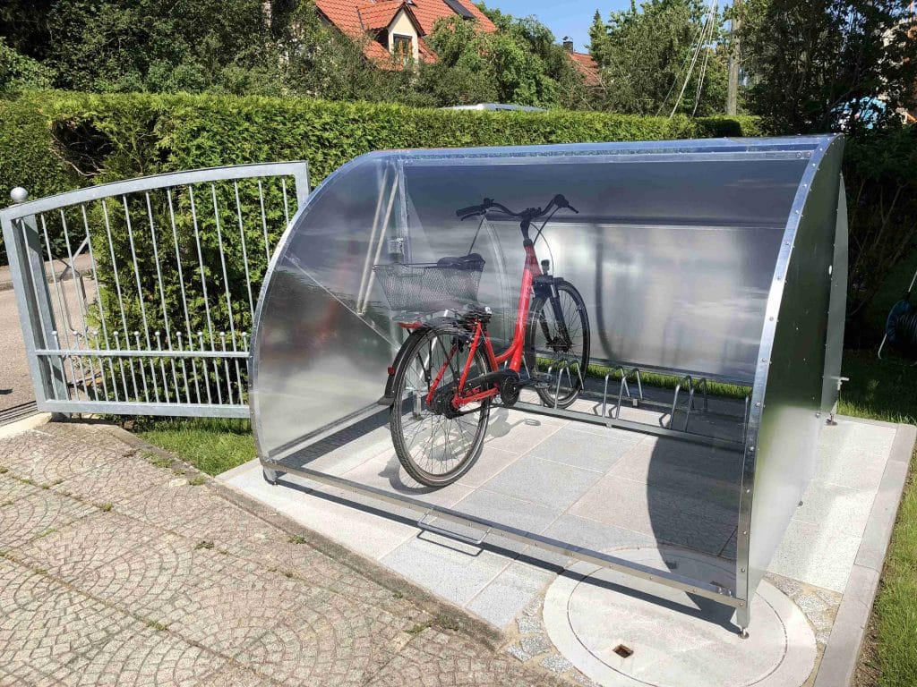 Fahrradgarage abschließbar transparent
