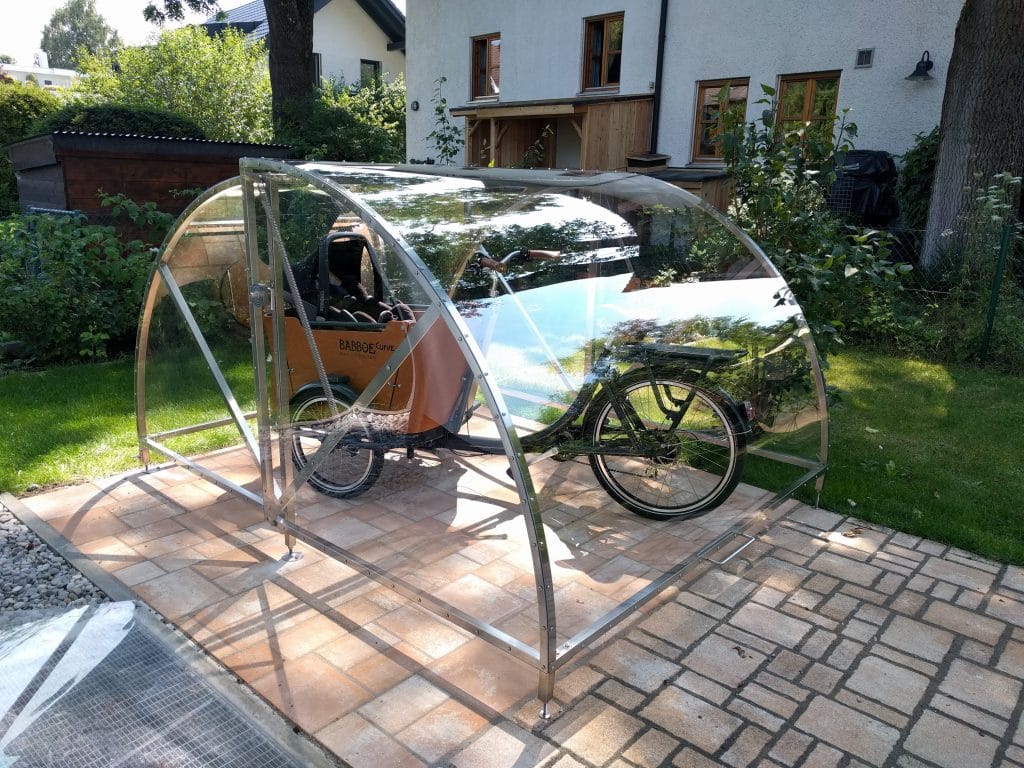 Fahrrad Garage durchsichtig