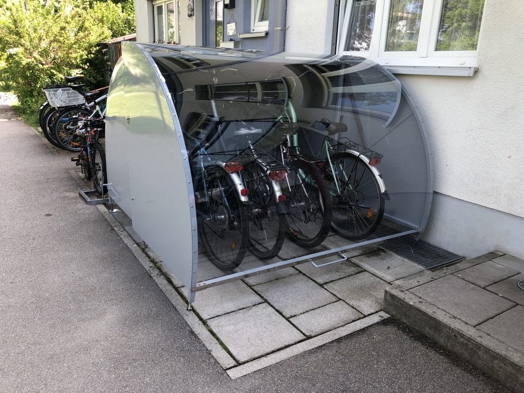 Fahrrad Garage Standart Transparent vier Räder